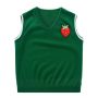 MakePatch Embroidery Loose V- Neck Knitwear Burgundy Navy Green Sleeveless Men Pullover Knitted Sweater Vest